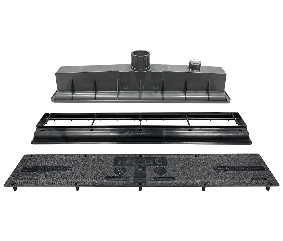 AVSC Single Standard Top Channel Drain Black - Pentair In-Floor(A&A) | 285004