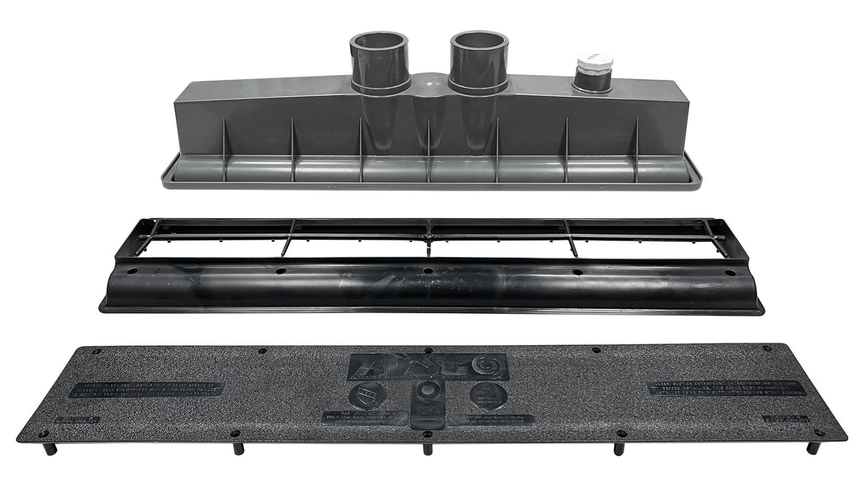 AVSC Dual Standard Top Channel Drain Black - Pentair In-Floor(A&A) | 286114