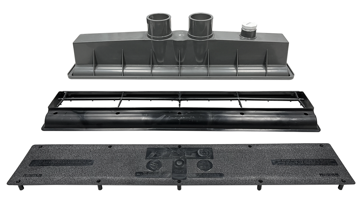 AVSC Dual Standard Top Channel Drain Black - Pentair In-Floor(A&A) | 286114