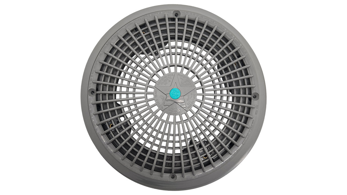 AquaStar 10" Round Debris Removal Drain (Light Gray-Spa Package) - Pentair In-Floor(A&A) | 287102
