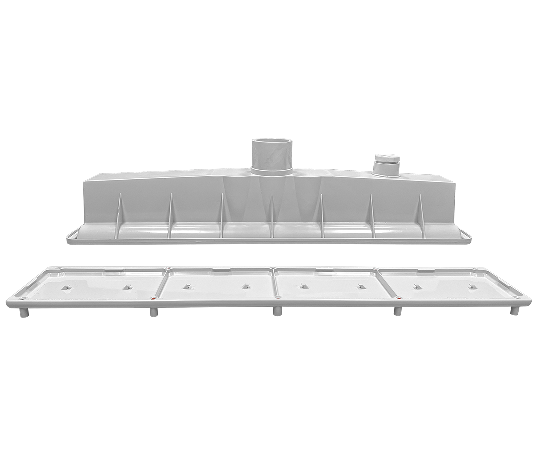 AVSC Single Pebble Top Channel Drain White - Pentair In-Floor(A&A) | 288101