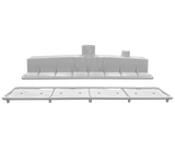 AVSC Single Pebble Top Channel Drain White - Pentair In-Floor(A&A) | 288101