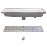 AVSC Single Pebble Top Channel Drain White - Pentair In-Floor(A&A) | 288101