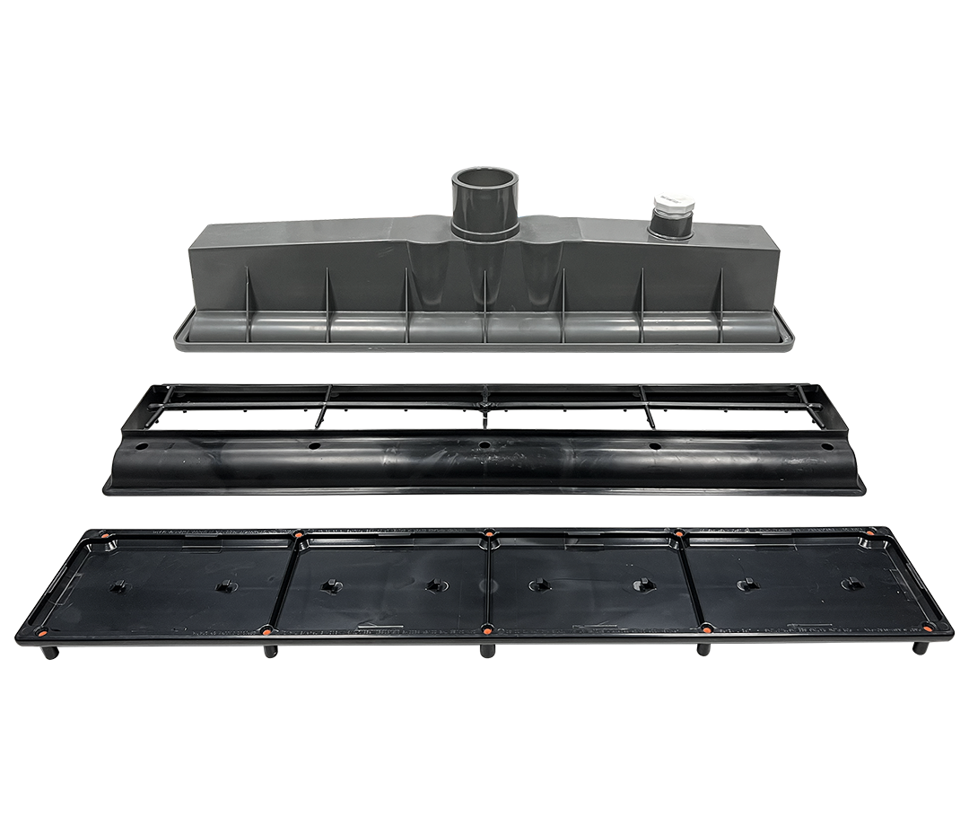 AVSC Single Pebble Top Channel Drain Black - Pentair In-Floor(A&A) | 288104