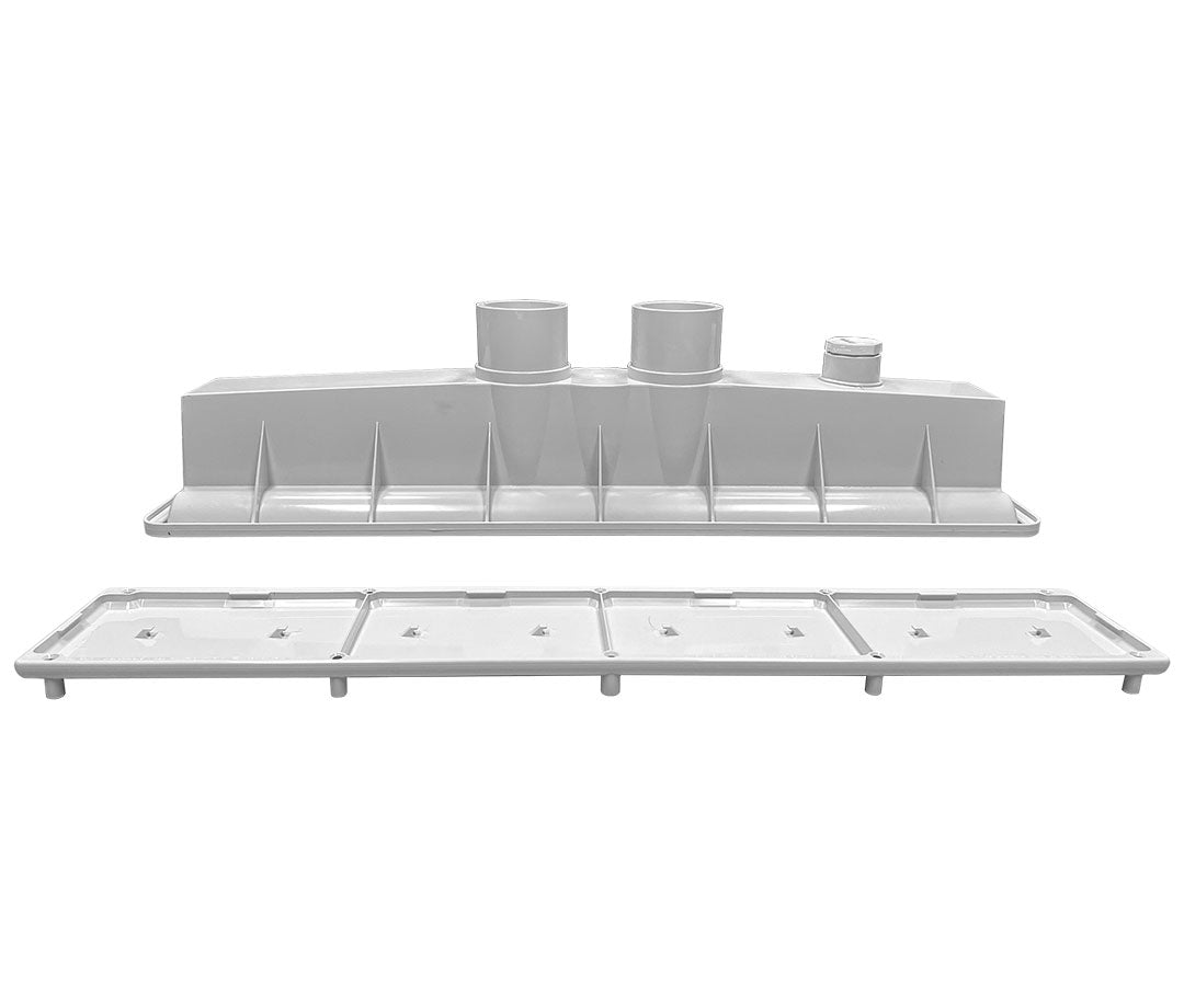 AVSC Dual Pebble Top Channel Drain White - Pentair In-Floor(A&A) | 289101