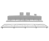 AVSC Dual Pebble Top Channel Drain White - Pentair In-Floor(A&A) | 289101