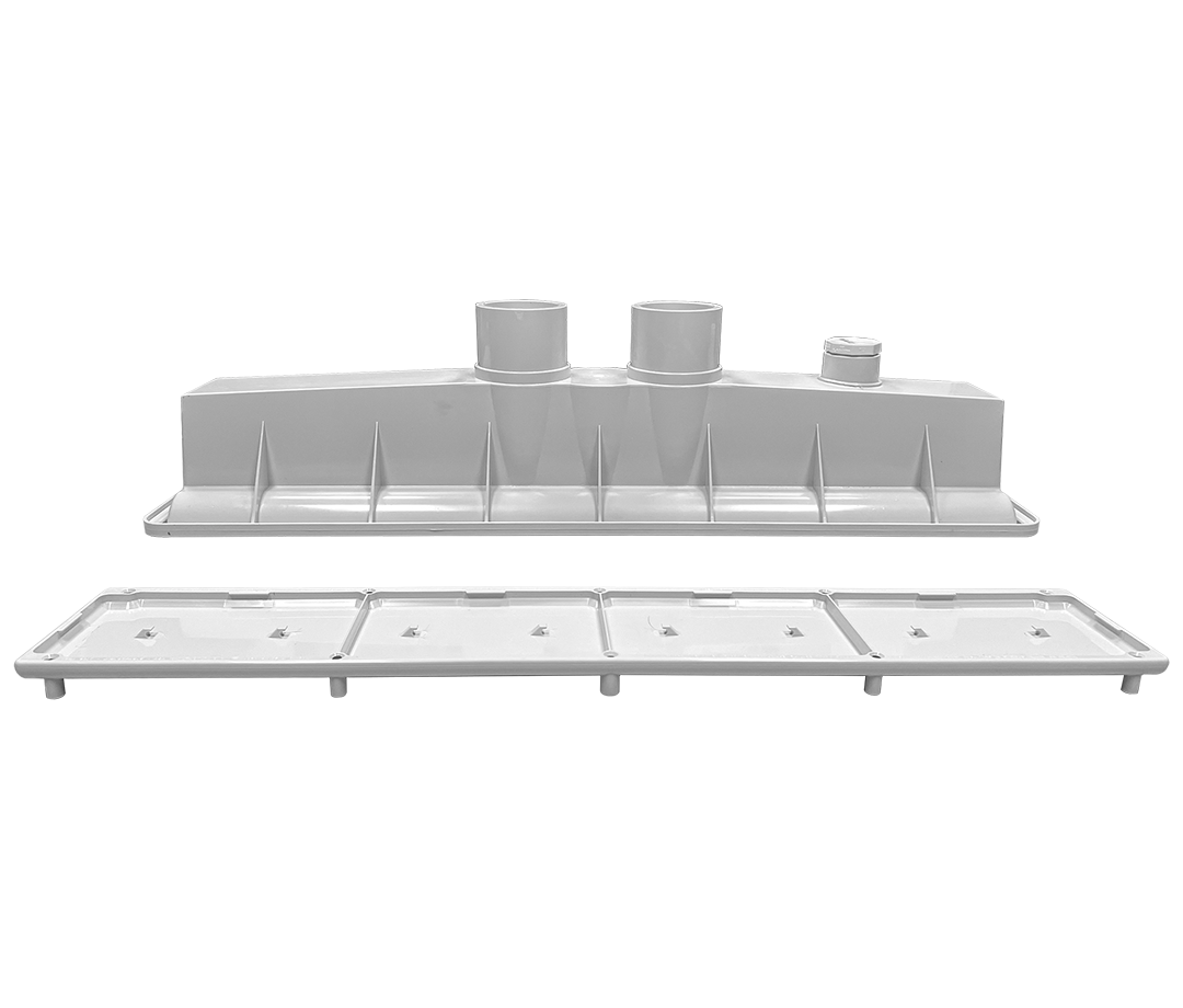AVSC Dual Pebble Top Channel Drain White - Pentair In-Floor(A&A) | 289101
