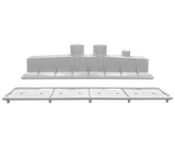 AVSC Dual Pebble Top Channel Drain White - Pentair In-Floor(A&A) | 289101