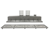 AVSC Dual Pebble Top Channel Drain Light Gray - Pentair In-Floor(A&A) | 289102