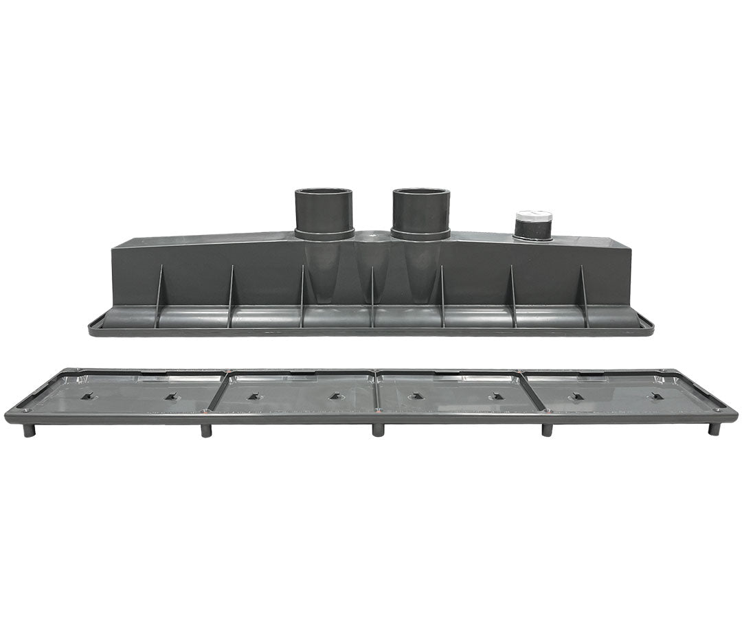 ① hana AVSC Dual Pebble Top Channel Drain Dark Gray – Pentair In-Floor | 2891