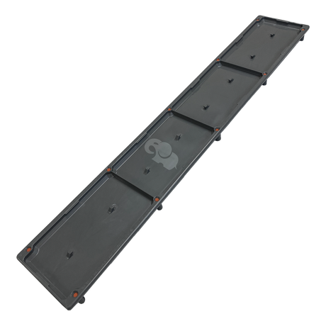 Dark gray Pentair AVSC dual pebble top channel drain assembly