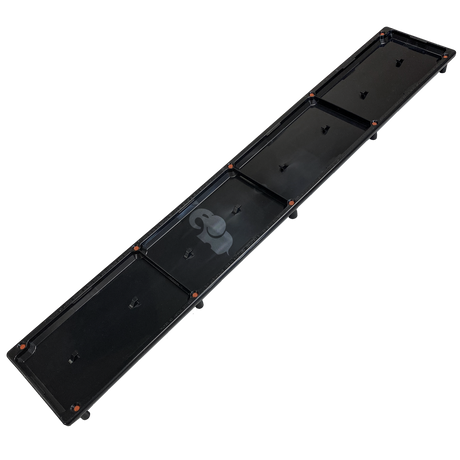 Black dual pebble top channel drain for Pentair in-floor system