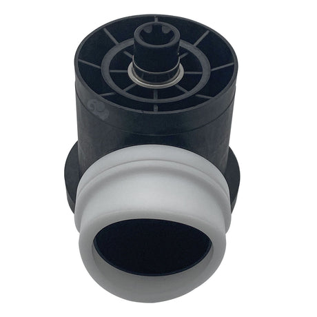 Black and gray molded tee fitting with O-ring seal for Ultra Flex 2 8-port kit