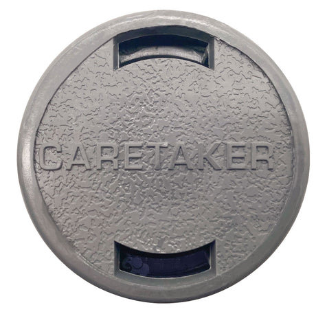 Light gray Caretaker 99 bayonet in-floor pool cleaning head with textured round cover