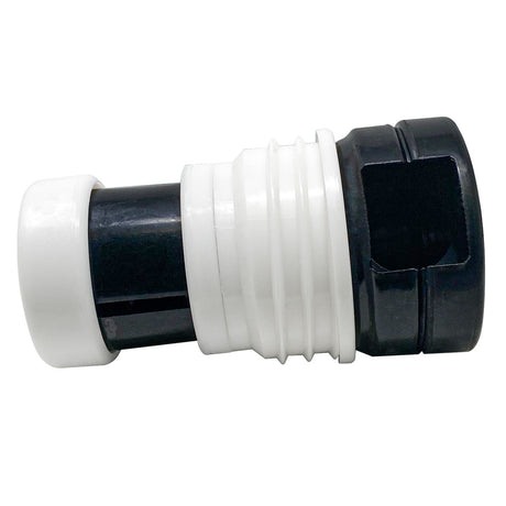 Caretaker 99 threaded in-floor pool cleaning head in jet black and white