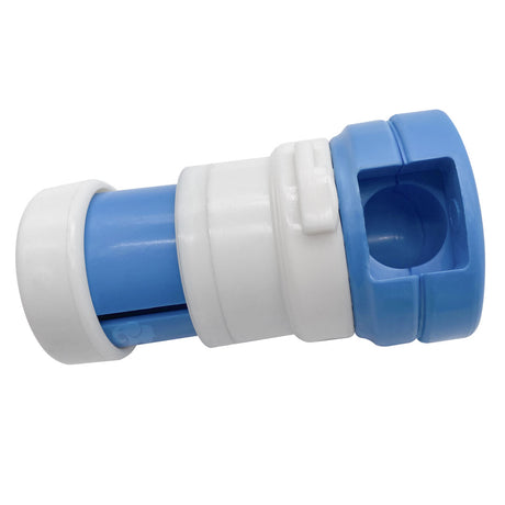 Blue and white Caretaker 99 Bayonet in-floor pool cleaning head