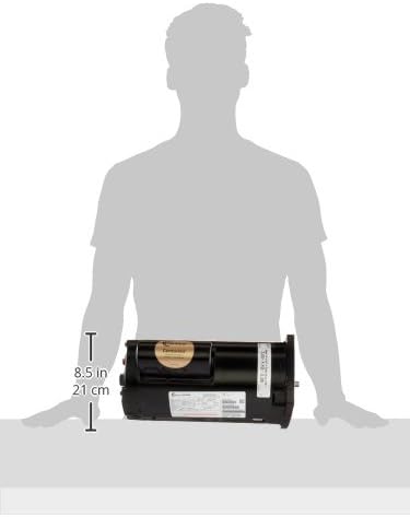 Jandy 2 HP single-speed pump motor with hardware, black cylindrical motor shown with size reference.