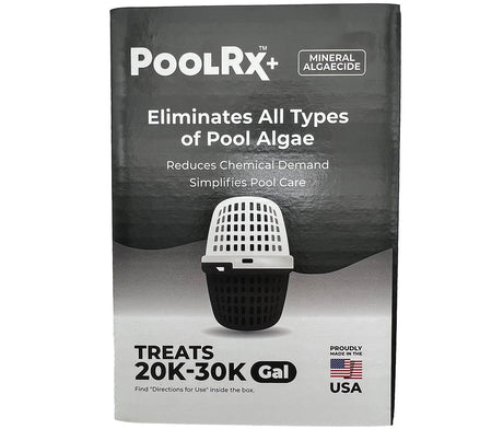 PoolRX Plus mineral algaecide box for 20,000–30,000 gallon pools