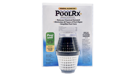 PoolRX Plus mineral algaecide pool unit for 20,000–30,000 gallons in retail packaging