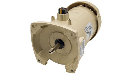 Pentair 3.2KW replacement motor in ferrite almond with threaded shaft and mounting base