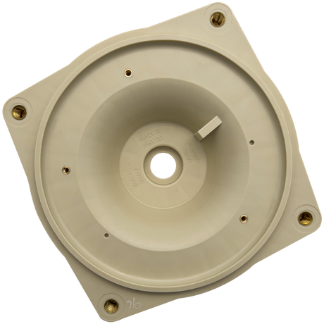 Pentair SuperFlo VS/VST almond sealplate with mounting holes and center opening