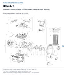 IntelliPro3/IntelliFlo3 VSF Strainer Pot Kit – Durable Black Housing | 356347Z