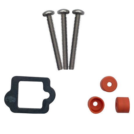 Pentair IntelliFlo VSF drive-only kit hardware with three screws, gasket, and orange rubber grommets
