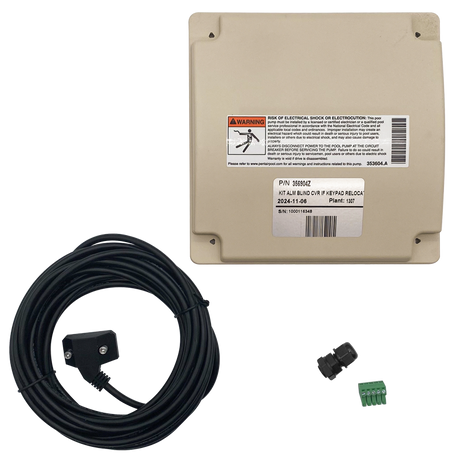 Pentair IntelliFlo keypad relocation wall mount kit with enclosure, cable, connector, and terminal block