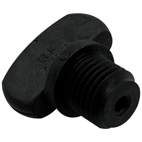 Black 0.25-inch threaded drain plug for Pentair WhisperFlo/SuperFlo VST pool pump