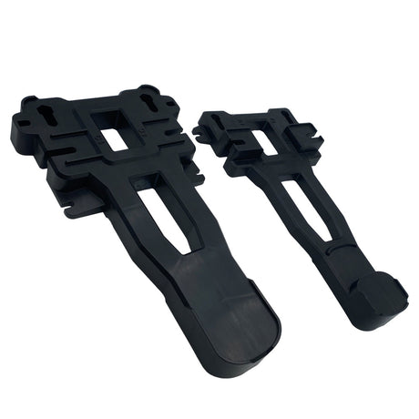 Pentair IntelliFlo3 VSF pump riser plate kit components in black plastic on white background