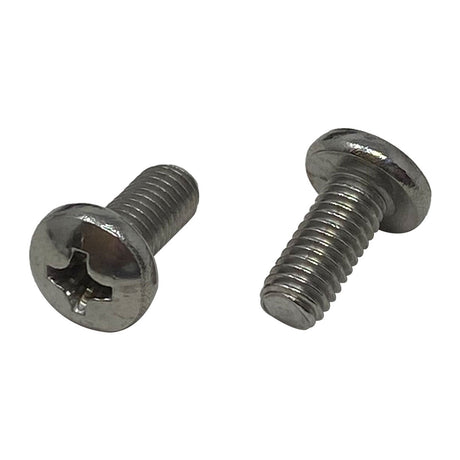 Two metal Phillips-head mounting screws for Pentair IntelliFlo3 and IntelliPro3 motor fan kit