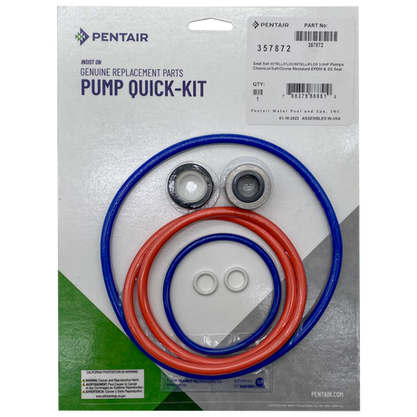 Pentair IntelliFlo3 seal kit with O-rings and seals in retail packaging, part 357872