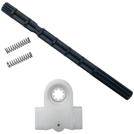 Pentair Kreepy Krauly Warrior/Rebel left drive kit with black drive shaft, springs, and white connector piece