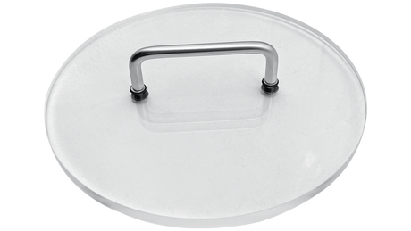 Clear acrylic inner lid with metal handle for Caretaker Leaf-B-Gone pool skimmer, post-1999 model