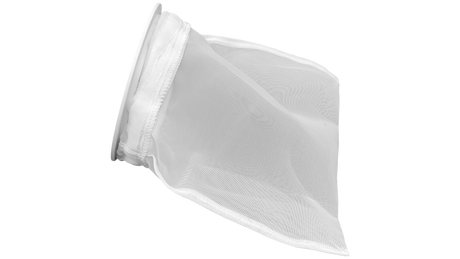 White mesh Leaf-B-Gone filter bag with PVC ring for Caretaker pool cleaner