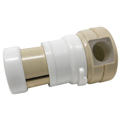 Caretaker 99 high flow cleaning head in light cream and white finish, shown on a white background
