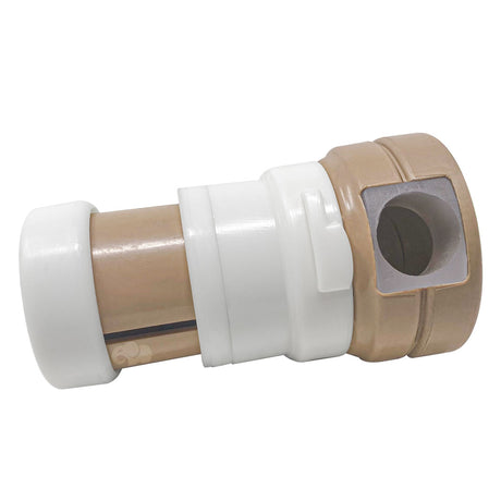 Caretaker 99 high flow cleaning head in tan and white with side opening