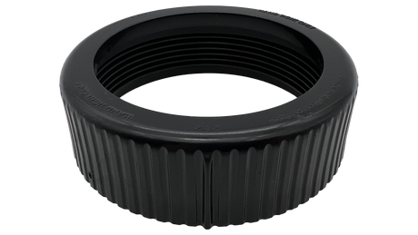 Black 2.5-inch threaded pump union nut for IntelliFloXF and WhisperFloXF pumps