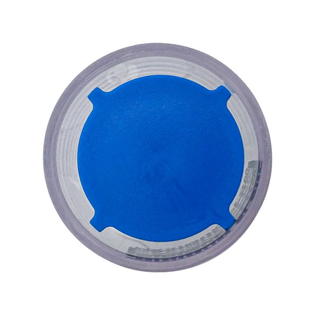 Pentair Kreepy Krauly flow gauge with blue center and clear circular housing