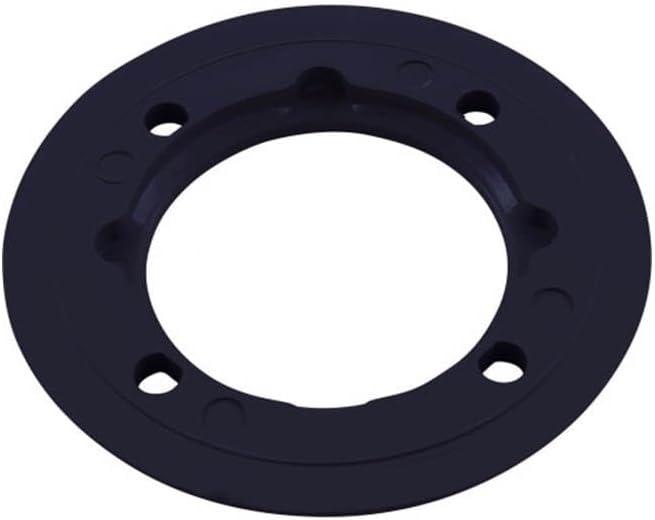 Dark blue vinyl pool return faceplate with screw holes