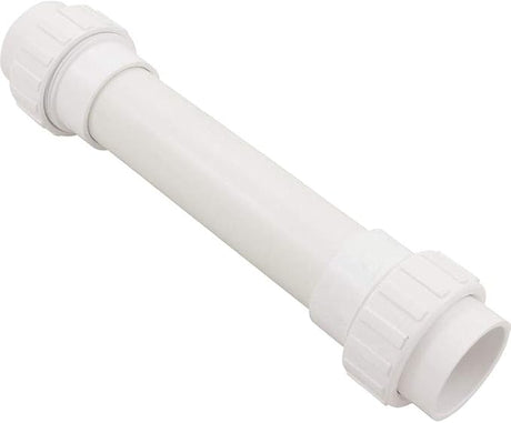 White straight PVC pipe placeholder with threaded end fittings for Hayward TurboCell systems