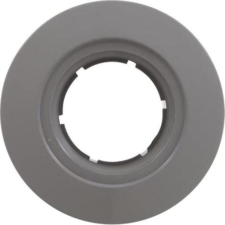 Gray fiberglass wall fitting with central socket opening and flange