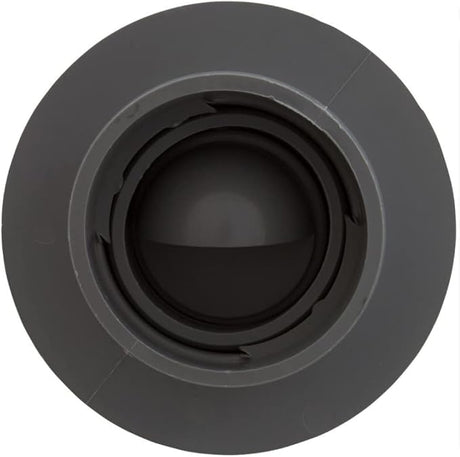 Gray 2-inch circular recessed vent with central louvered opening