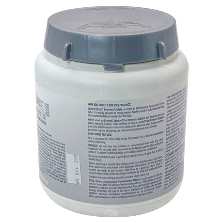 Leisure Time Bromine Tablets container with gray lid