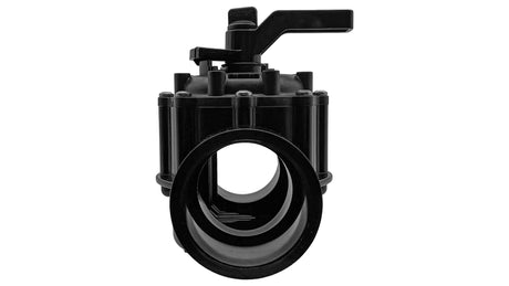 Black Jandy Never Lube 2-port pool valve with manual handle