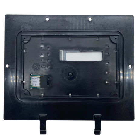 Black plastic control board bezel with label opening and mounting holes for Pentair UltraTemp heat pump