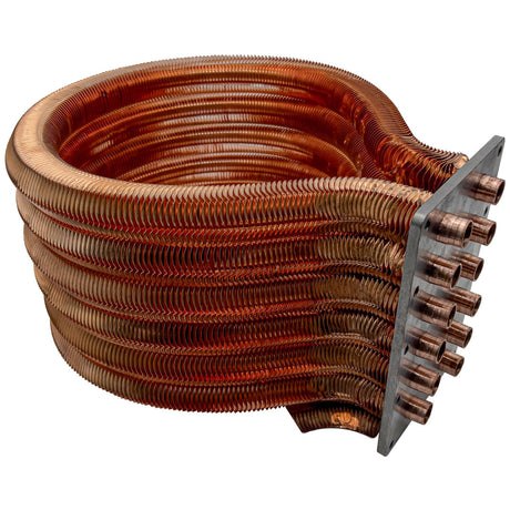 Pentair tube sheet coil assembly replacement kit for pool and spa heater, copper heat exchanger coil with mounting plate and connectors