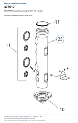PENTAIR Exhaust Assembly for ETI 400 Heater | 475617