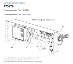Pentair Assembly, Plug 120/240V | 475979