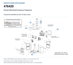 Pentair Manifold-Enclosure Fasteners | 476420